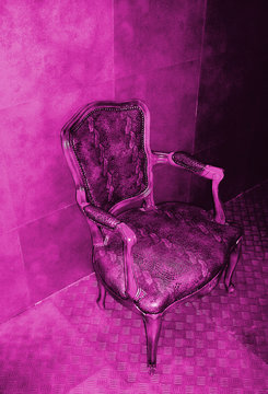 fauteuil rose