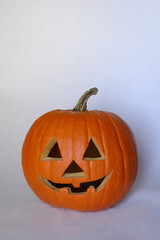jack-o-lantern pumpkin with white background