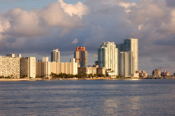Obraz premium west side south beach skyline