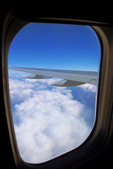 Fototapeta na wymiar okna samolotu
