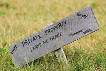 private property sign