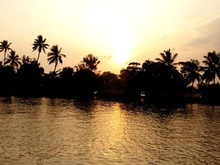 Plakat backwater sunset