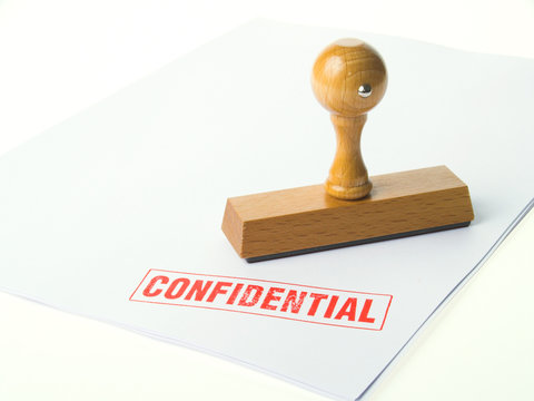confidential rubber stamp