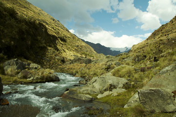 Fototapeta na wymiar river in the cordilleras mountain