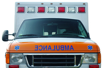 ambulance on white