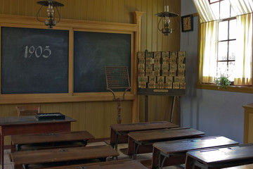 old-fashioned schoolroom