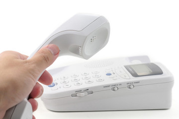 white telephone