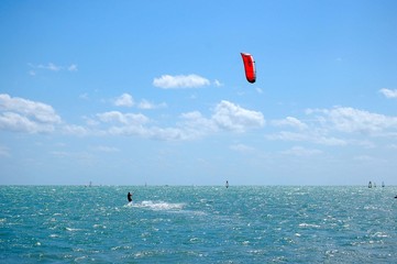 kite surfing off virginia key