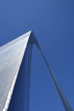 close up on the arch at st. louis