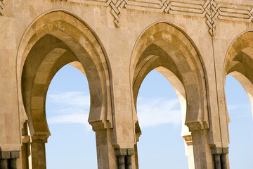 détails de la mosquée de casablanca