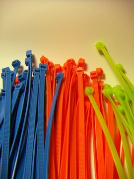 plastic cable ties multi color