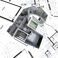 maison 80 plan top open roof