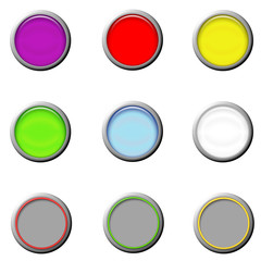 set glass buttons