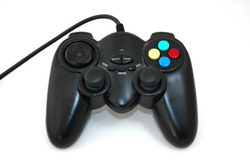 black video games controler or games pad