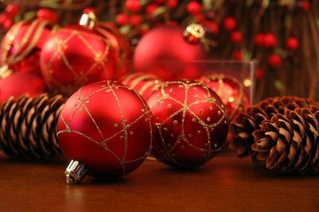 red christmas ball
