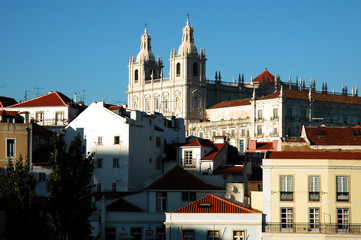 portugal, lisbon: church at dusk