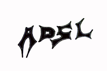 black adsl sign