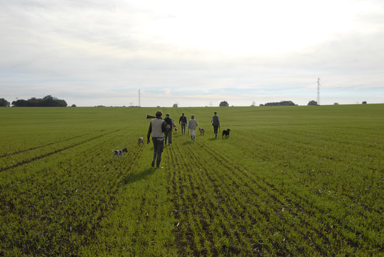 d&eacute;part pour la chasse