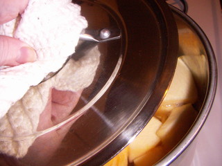 pumpkin  cubes preparation