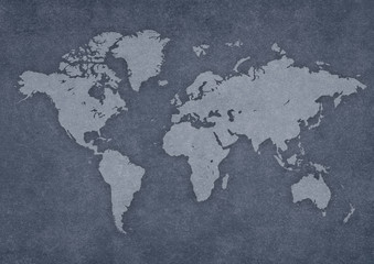 rusty world map