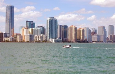 Naklejka premium brickell avenue skyline