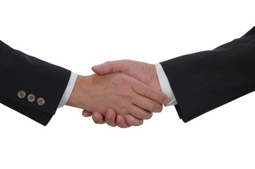 handshake with white background