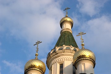 Fototapeta na wymiar Rosyjski Kościół st nikolay w Sofii
