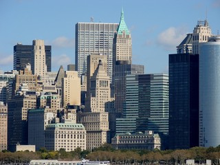 Fototapeta na wymiar new york city financial district