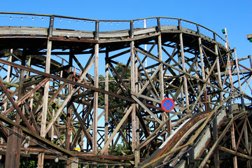 old rollercoaster track