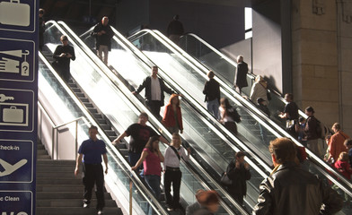 escalator backlit