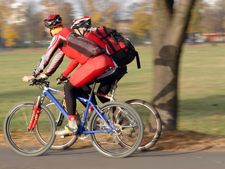 two cyclists