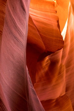 sunlight in slot canyon