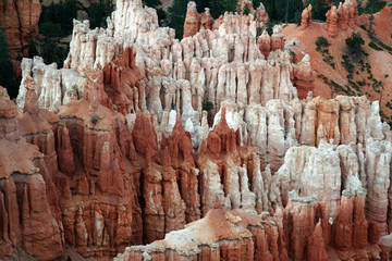 red and white unique rock formations