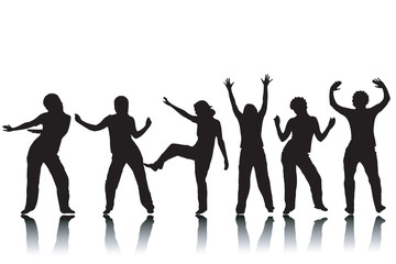 dancing silhouettes