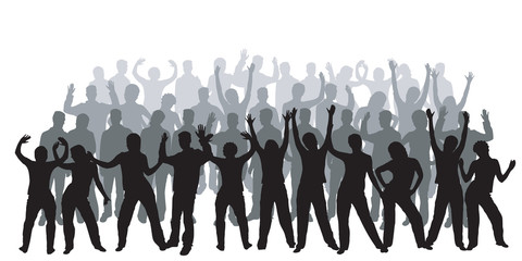 Naklejka premium dancing silhouettes