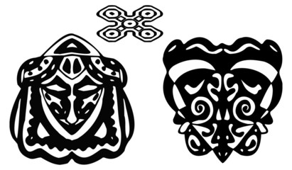 Obraz premium masks and the arms.
