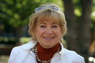 happy mature woman