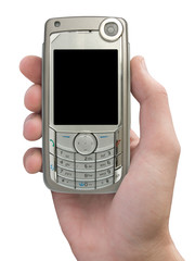 mobile phone in hand