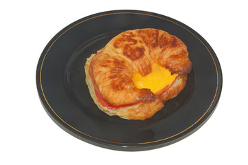 ham and cheese breakfast sandwich