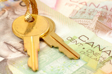 gold key and canadian dollars