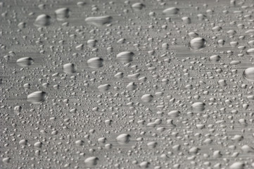 water droplets on chrome