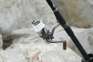 Canne à pêche avec moulinet