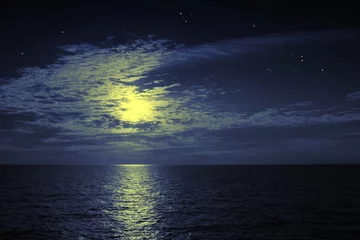 Deurstickers nacht landschap © Taiga