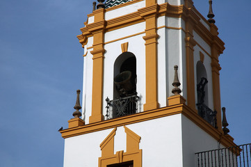 campanario de iglesia de ronda (malaga, españa)
