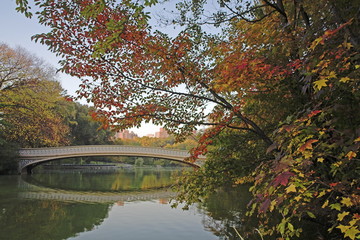 the bow bridge in the fall