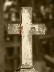 old graveyard cross