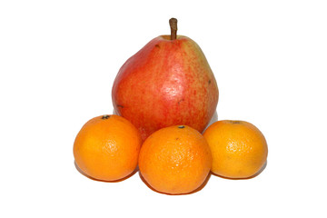 fruit, pear, tangerines