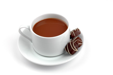 hot chocolate and chocolates