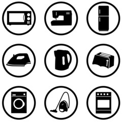 home appliance icons set