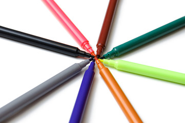 child's coloured markers r